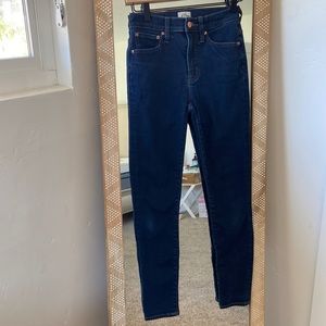 J Crew 10” high rise toothpick jeans
